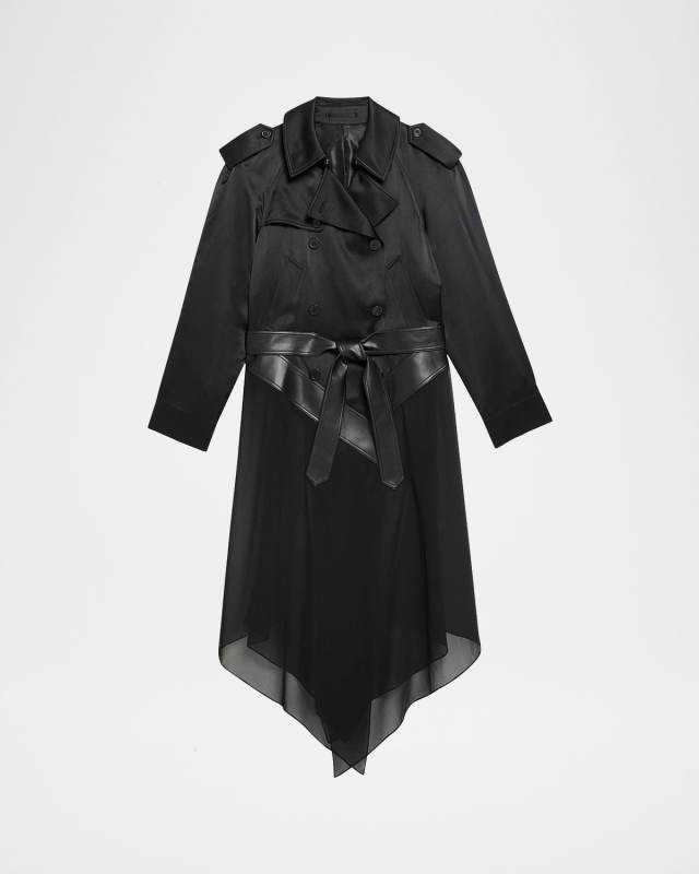 Belted Scarf Trench Coat